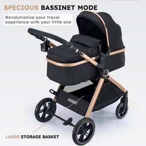 <span class=keywords><strong>Passeggino</strong></span> Convertibile 2-in-1 Accombe con <span class=keywords><strong>Culla</strong></span> per Neonati e Bambini da 0 a 36 Mesi - Product Image 3