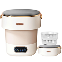 Mini Lave-linge Pliable Portable de 16 Litres avec Essoreuse, Grande Capacité, Machine à Laver Compacte