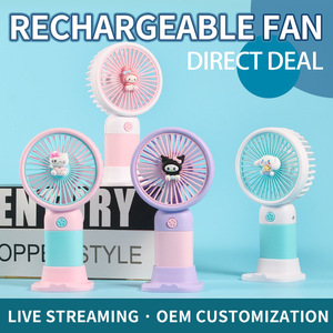 Mini-ventilateur portable le plus vendu - Ventilateur de bureau USB mignon motif fleur de dessin animé, cadeau portable pour étudiant (vente en gros) - Product Image 3