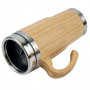 Taza de Café de Bambú con Aislamiento Térmico de Doble Pared, Ecológica y con Logotipo Personalizado - Product Image 4