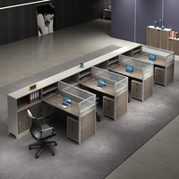 Poste de travail modulaire de bureau moderne en aluminium, cloison de bureau, mobilier de bureau en mélaminé, table d'ordinateur, cloison pour personnel