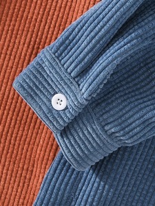 Chemise en velours côtelé pour <span class=keywords><strong>homme</strong></span> MS-<span class=keywords><strong>46</strong></span>, nouvelle collection automne-hiver 2021, col contrasté, style européen et américain, commerce extérieur - Product Image 6