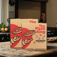 Boîte à pizza personnalisable avec diverses spécifications et matériaux Boîte à pizza en papier kraft 8 pouces 10 pouces 12 pouces