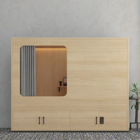 Lit superposé modulaire d'hôtel, taille simple, pour hôtel, capsule, lit double