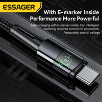 Essager Vente en Gros Câble de Données Usbc Type C Tressé de Haute Qualité Pd3.1 240w 48v 5a Charge Rapide 480mbps Câble de Transfert de Données