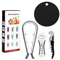 Ouvre-bouteille de bière Vefit ABS durable 4-en-1 avec thème amour et fleurs pour les cadeaux de mariage et de fêtes