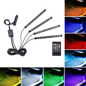 แอพแถบแสงโดยรอบรถยนต์หรือรีโมทคอนโทรลไฟบรรยากาศรถยนต์ RGB นําแถบแสงภายในรถเพลงไร้สาย - Product Image 2