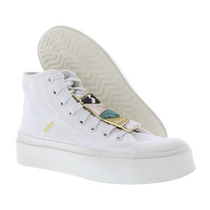 Zapatillas Deportivas Adidas Nizza Bonega Mid para Mujer, Color Blanco/Blanco/Dorado Metálico |   100% Auténtico - Product Image 5