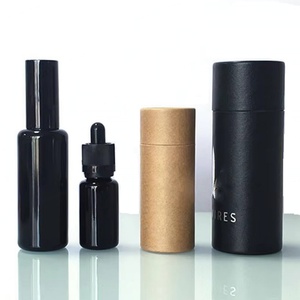 Luxury <b>Empty</b> Violet UV Dark Skin Care Serum Glass Cosmetic Oil Dropper <b>Bottle</b> with Screen Printing 50ml for Body Lotion Hair Oil - Product Image 1