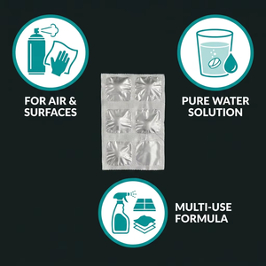 Comprimés effervescents multi-usages pour usage domestique, médical, dans les lieux publics, pour l'air et les surfaces, et pour le <span class=keywords><strong>traitement</strong></span> de l'eau potable. Acceptation des commandes OEM. - Product Image 2