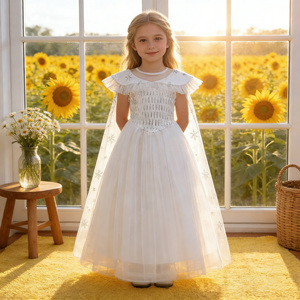 <span class=keywords><strong>Vestido</strong></span> de Princesa de Hielo y Nieve con Capa de Copo de Nieve y Tutú para Niñas, Disfraz de Cosplay para Actuaciones en Escenario y Fiestas - Product Image 4
