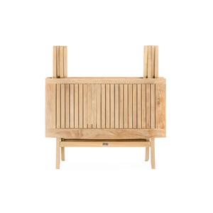 Table de jardin pliante carrée en teck massif, idéale pour les parcs de loisirs, la maison et les hôtels – Offre spéciale - Product Image 2