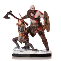 Anime God War NECA Kratos 1/10 PVC figura de acción dibujos animados Kratos Son 20cm PVC juguete colección modelo perfecto niños Caja de Regalos