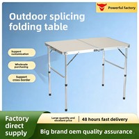 Table pliante en alliage d'aluminium Jinlianda pour l'extérieur, table de pique-nique extra-résistante, portable, multifonctionnelle, bureau compact