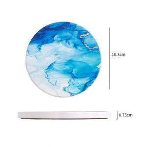 Custom Logo Cork Base Absorbent With Holder Set Stone Ceramics <b>Coasters</b> for <b>Drinks</b> Customized Printed - Product Image 6