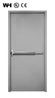 Puertas Cortafuegos Comerciales Modernas de Acero con Ventanas de Vidrio Personalizables