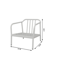 Ensemble de table et de chaises de salon en aluminium pour l'extérieur - Durable et confortable pour une utilisation dans les hôtels et les parcs, conçu pour toutes les saisons