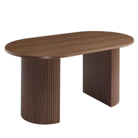 Table et chaises de salle à manger design en bois MDF de style moderne et luxueux avec pieds en métal noir, ensemble de salle à manger 4 chaises 1 table, style nordique