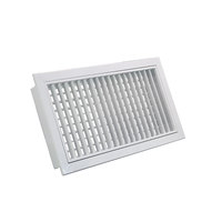 Système de ventilation en aluminium carré double couche à pales réglables et amovibles grille d'air de plafond