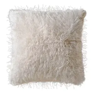 Funda de cojín cuadrada color marfil, hecha a mano, estilo nórdico, decoración para el hogar, funda de almohada - Product Image 1