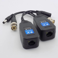 Connecteurs émetteur-récepteur actif BNC, pour caméra de vidéosurveillance HDTVI/AHD, 1 pièce, CCTV, puissance BNC, RJ45, mâle