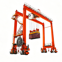 Grue à portique sur pneus de 41 tonnes de marque chinoise renommée, grue à conteneurs RTG
