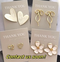 Cartes de présentation de bijoux en papier artistique délicat, personnalisées sur mesure, pour colliers et boucles d'oreilles, pour l'emballage et la présentation de bijoux, vente en gros
