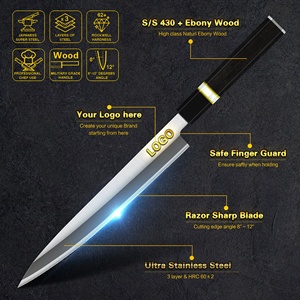 Mango octogonal japonés de 10 pulgadas de alto carbono 7cr17 acero salmón yanagiba sushi cuchillos sashimi cuchillo <span class=keywords><strong>comprar</strong></span> para restaurante - Product Image 2