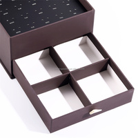 Boîte cadeau en carton recyclé de luxe à double tiroir, dimensions personnalisées, doublée d'éponge, pour ensemble de bijoux, plusieurs paires de boucles d'oreilles