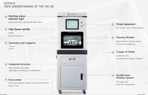 Fresadora de Precisión Yucera YRC-8S para Aplicaciones Dentales con Capacidad de Mecanizado Simultáneo de 5 Ejes - Product Image 4