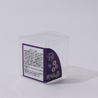 Boîte d'emballage en plastique transparente carrée en PVC, personnalisée, pour usage cosmétique, jetable, impression sérigraphique, conception OEM