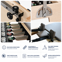 Mesin Pilates Reformer kayu maple solid tahan lama dan dapat disesuaikan untuk gym komersial studio serta latihan seluruh tubuh