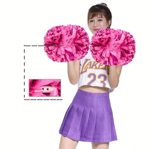 Pompones Personalizados con Diseño de Color para Animadoras, Pompones Escolares para Niñas - Product Image 3