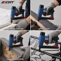 ASCOTT 8016-429 Stapler Pneumatik Profesional 21GA Kawat Halus untuk Bingkai Gambar dan Furnitur Bersertifikasi CE