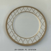 Assiettes de Présentation 13 Pouces Modernes Minimalistes en Polypropylène – Plateaux Décoratifs pour Restaurants, Anniversaires et Banquets