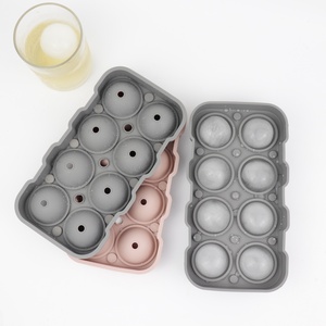 BPA Free Easy Release Reusable Food Grade Flexible Silicone Ice Cube Tray With Lid Whiskey Silicone Ice Ball <b>Maker</b> Ice Ball Mold - Product Image 3