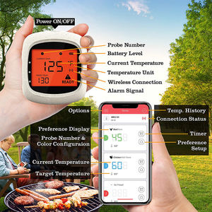 Ipersinni Monitor digitale elettronico <span class=keywords><strong>per</strong></span> la carne termometro <span class=keywords><strong>per</strong></span> barbecue con sonde in acciaio inox Pro-05 - Product Image 5