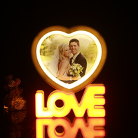 Miroir de maquillage magique à LED avec USB, pour la saint-valentin, cadre Photo personnalisé, bricolage, cadeau Promotion