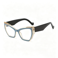 Lunettes anti-lumière bleue SM26005, monture PC œil de chat, lunettes d'ordinateur pour femmes et hommes, lunettes optiques, verres correcteurs bloquant la lumière bleue