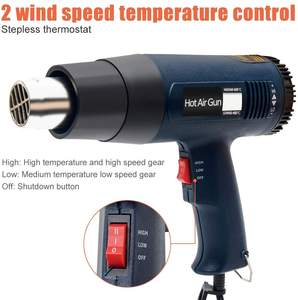Qili Hochwertige tragbare elektrische kabel gebundene Heißluft pistole 2000W DIY Heißluft pistole Elektrische Schweiß pistole für Schrumpf folien - Product Image 2