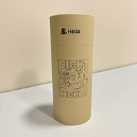 Cajas Cilíndricas Rígidas de Papel Kraft Marrón Personalizadas, Estilos OEM, Embalaje Moderno, Laminación Mate, Recubrimiento UV, Reciclables