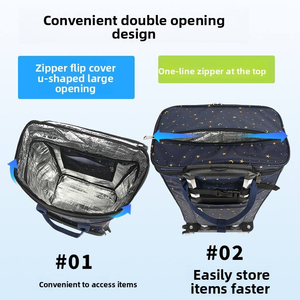 2 में 1 स्टील सुपरमार्केट शॉपिंग ट्रॉली उपयोगिता कार्ट मोबाइल पोर्टेबल फोल्डेबल ट्रैवल बैग शॉपिंग कार्ट शॉपिंग ट्रॉली - Product Image 3