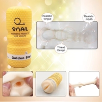 Cup Masturbasi Terbaik untuk Pria Murah Mainan Masturbator Pria Bentuk Siput Stroker Vagina Produk Dewasa untuk Bermain Solo Gay