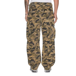 Pantalones Cargo de Camuflaje para Hombre, Cintura Alta, Múltiples Bolsillos, Transpirables, Estilo Ropa de Trabajo, Cierre de Botones, OEM, ODM, Personalizados - Product Image 2