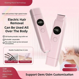 Depiladora Eléctrica 2 en 1, Recortadora <span class=keywords><strong>de</strong></span> Bikini Sin Dolor para Mujer, Depilación <span class=keywords><strong>de</strong></span> Piernas, Brazos, Cuerpo y Rostro, Maquinilla <span class=keywords><strong>de</strong></span> Afeitar Portátil para Viajes y Ducha - Product Image 5