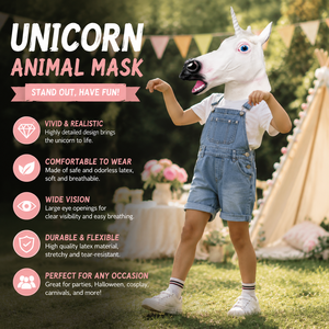 Maschera in Lattice a Forma di Animale per Bambini: Cavallo, Gallo, Scimmia, Maiale, Leopardo, Pesce - Accessori per <span class=keywords><strong>Halloween</strong></span> e Festa dei Bambini - Product Image 2