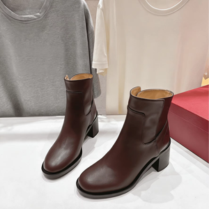 Fashion Pull On Mid Heel Chelsea <b>Boots</b> with Chunky Sole for Ladies Autumn Winter Outings Valentinoing - Product Image 1