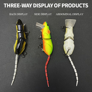 Leurre WEI 80mm/15.3g Souris flottante Bionique Articulation cassée Lancer à longue distance Minnow Matériel ABS Leurre pour la pêche à la carpe au brochet Fond du lac - Product Image 6
