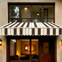 Auvent rétractable pour hôtel commercial, villa, en acrylique, mural, en alliage d'aluminium, bras pliable, revêtement PA, motorisé, télécommande