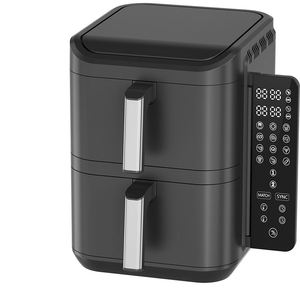 Friteuse à air double panier 2026, 11L, 2800W, contrôle numérique, minuterie 0-60 min, 200 ° Poignée en acier inoxydable sans huile avec contrôle <span class=keywords><strong>de</strong></span> température C - Product Image 2
